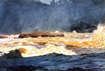 溫斯洛 荷默 Fishing the Rapids Saguenay